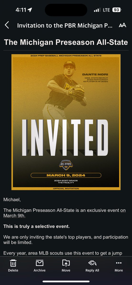 Michael Skarda (@skardamichael) on Twitter photo Thank you for the invitation @PBRMIScout . I appreciate the opportunity! 
#winthemoment
 @RCPbaseball
<a href="/KTidey42/">Kevin Tidey</a>
#pbrallstate Thank you for the invitation @PBRMIScout . I appreciate the opportunity! 
#winthemoment
 @RCPbaseball
<a href="/KTidey42/">Kevin Tidey</a>
#pbrallstate