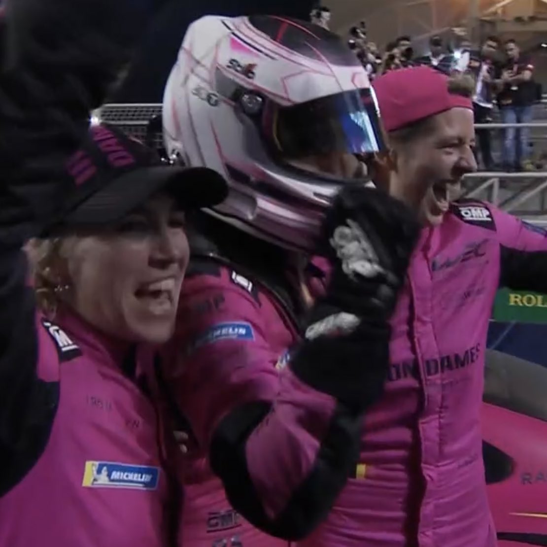 IRON DAMES WIN IN BAHRAIN! 🥇

After three years, 19 races, heartbreak, everything… the final GTE race win goes the way of the incredible all-female team! Amazing drive!

@IronDames_ 👏

@FIAWEC | #WEC #8HBahrain