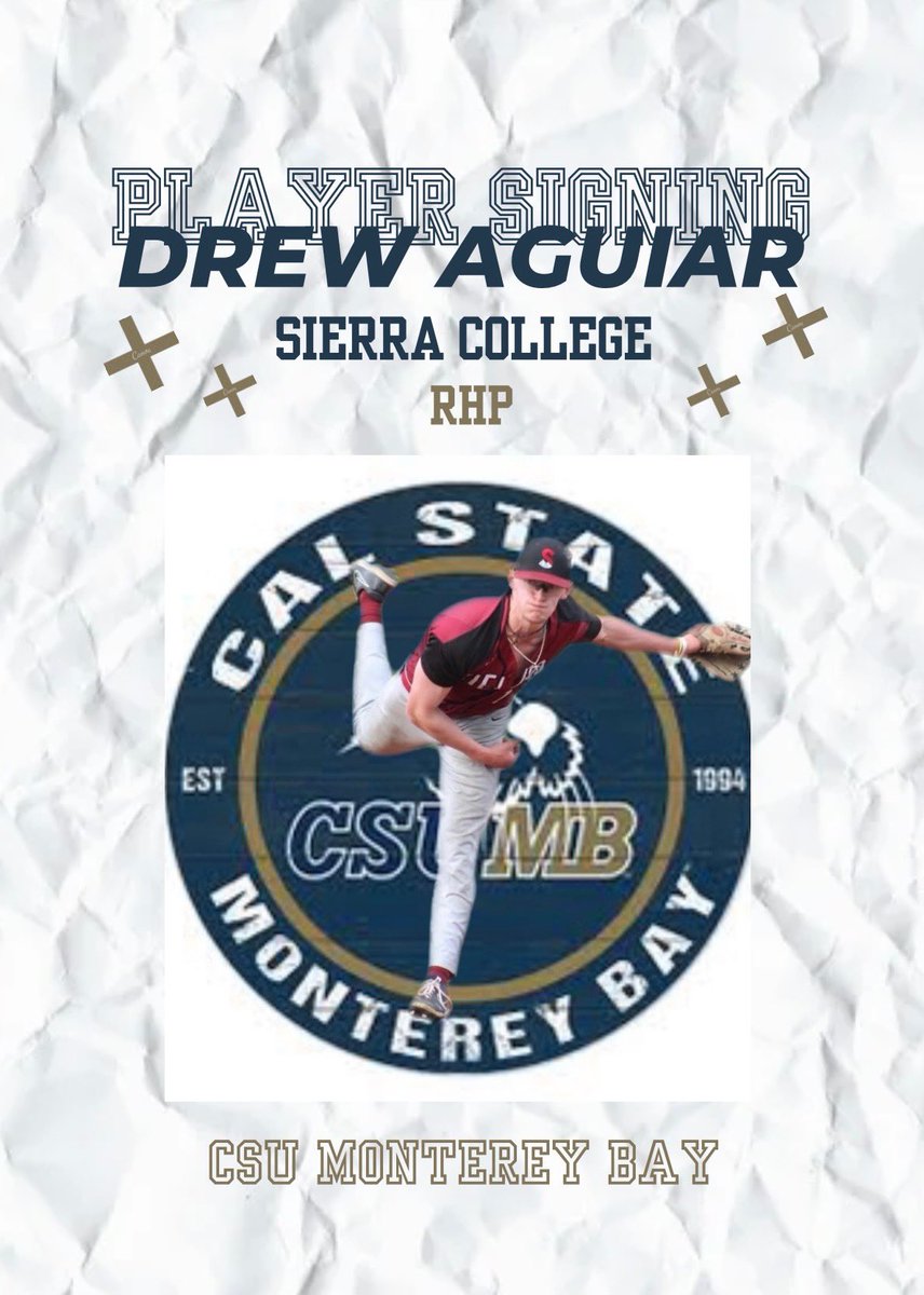 Congrats to Drew Aguiar on his commitment to play at CSU Monterey Bay!