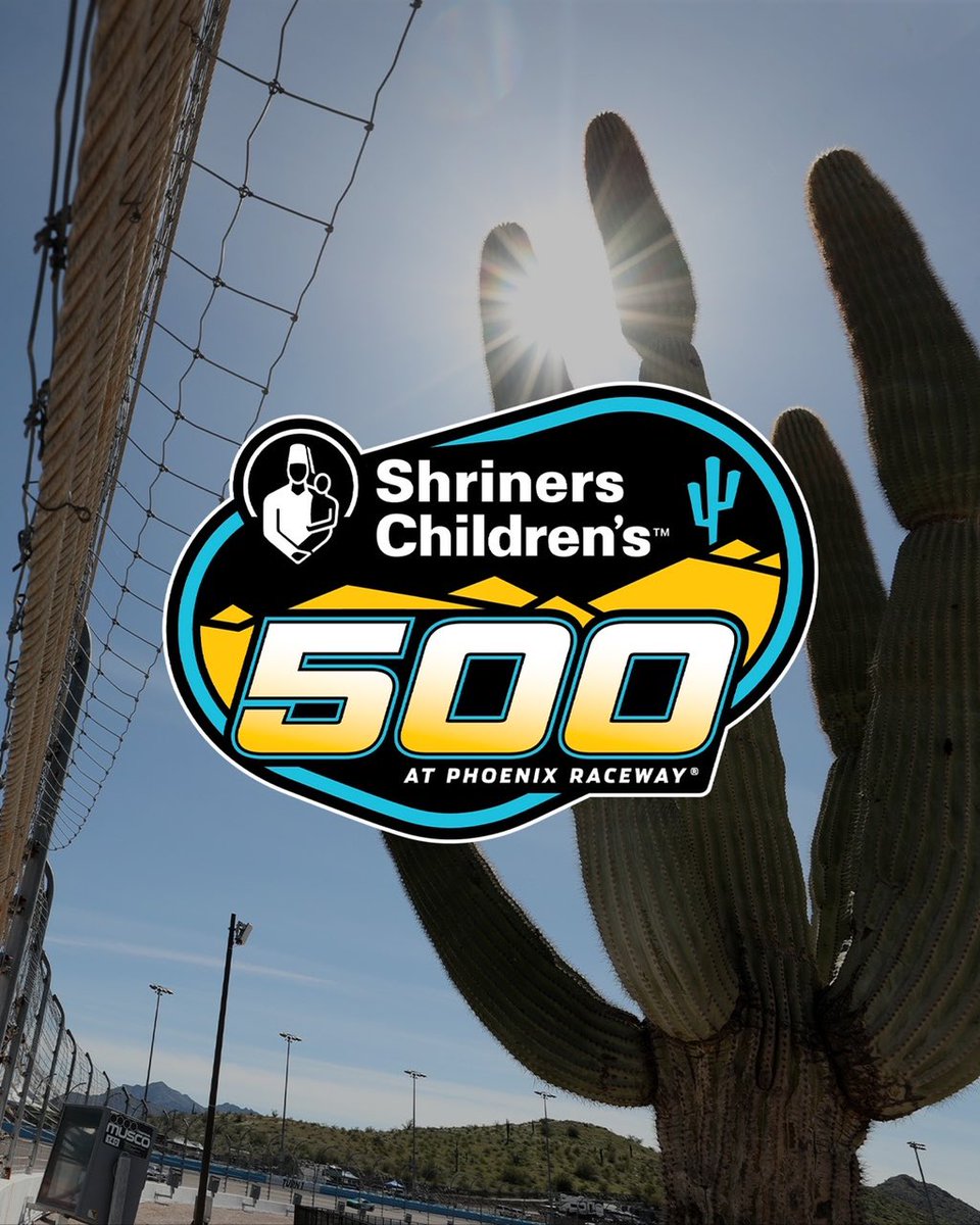shrinershosp's tweet photo. We’re thrilled to announce that the @phoenixraceway’s @NASCAR Cup Series race on March 10, 2024, will now be known as the #ShrinersChildrens500. 

Learn more: https://t.co/6bSKYztRA9 https://t.co/b9S4I0VUEz