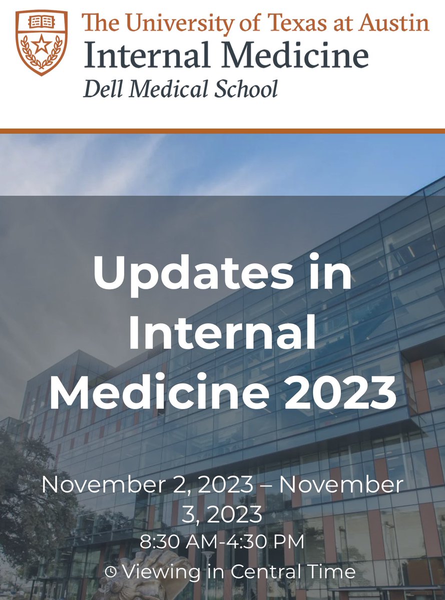 Immensely proud of our successful @DellMedIntMed CME Conference! Many thanks to my Co-Director @cjmoreland, our Keynote speakers @mpignone88, @mmteacherdoc, @ChrisMoriates, our many speakers & our spectacular staff who supported this conference! See you all next year!🤘 #MedEd