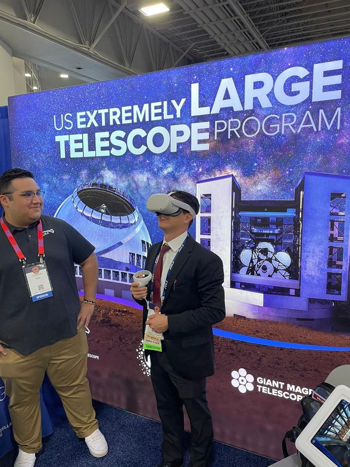TMTObservatory's tweet image. We’re here @SHPE! Come visit us at the US Extremely Large Telescope program booth to learn more about this joint endeavor between @TMTHawaii, @NOIRLabAstro, and @Giantmagellan.

#USELTP #SHPE #thirtymetertelescope #tmt #giantmagellantelescope #NOIRLab