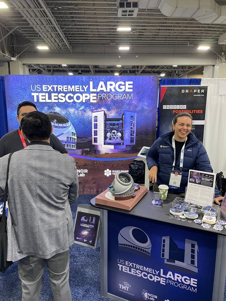 TMTObservatory's tweet image. We’re here @SHPE! Come visit us at the US Extremely Large Telescope program booth to learn more about this joint endeavor between @TMTHawaii, @NOIRLabAstro, and @Giantmagellan.

#USELTP #SHPE #thirtymetertelescope #tmt #giantmagellantelescope #NOIRLab