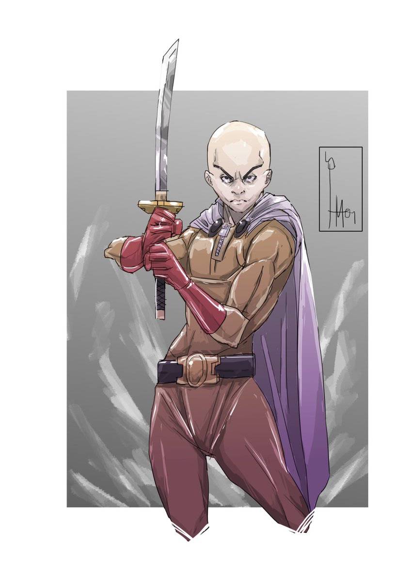 Swordsman crafting - Saitama! #swordsman #onepunchman #saitama  #estudionumen #desenho #draw #drawing #ilustração #illustration #anime  #manga #japan #nippon #japao #sketch #digitalart #art, image size:848x1200