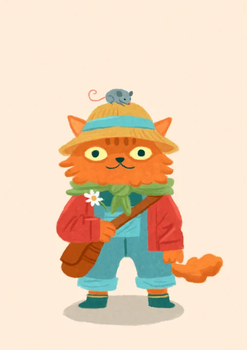 This is a bit different from what I usually show here, but I drew my character for a Donjons & Chatons (Dungeons & Kittens) one-shot that I played this week, Matcha. A wonderful TTRPG that I was lucky to play with lovely people!!