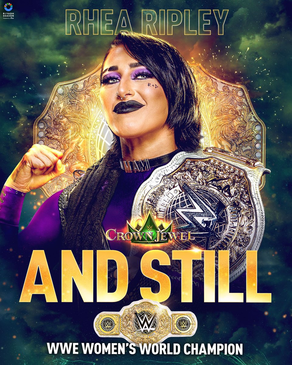 WWEAustralia's tweet photo. #AndStill Women's World Champion! @RheaRipley_WWE 

#WWEAustralia https://t.co/tZYb5nMuQS