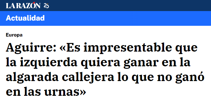 Y así es como la Esperanza Aguirre de 2023 termina de cerrar el círculo de la Esperanza Aguirre de 2012.