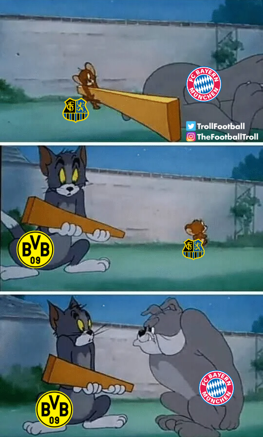 Wednesday: FC Saarbrücken 2-1 Bayern Munich

Today: Borussia Dortmund 0-4 Bayern Munich