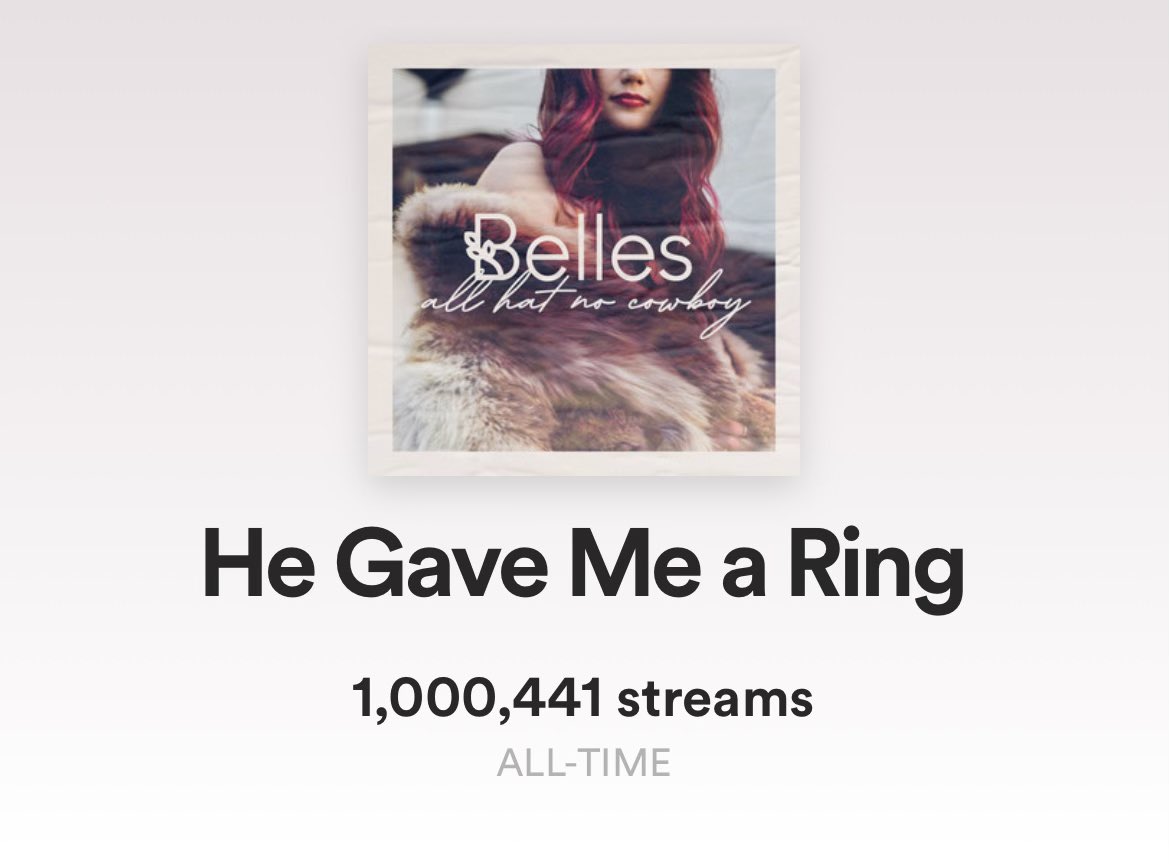 BellesMusic's tweet photo. Thanks y’all for 1M streams on #hegavemearing! My first million streaming song!!! Check it out! https://t.co/Vk4lJ92JNp https://t.co/C1KxSsmFo3