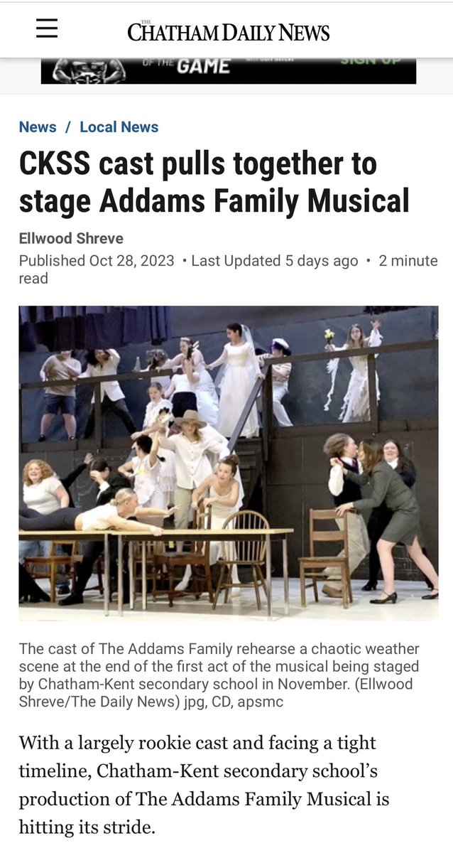 The Addams Family opens November 17! chathamdailynews.ca/news/ckss-cast…