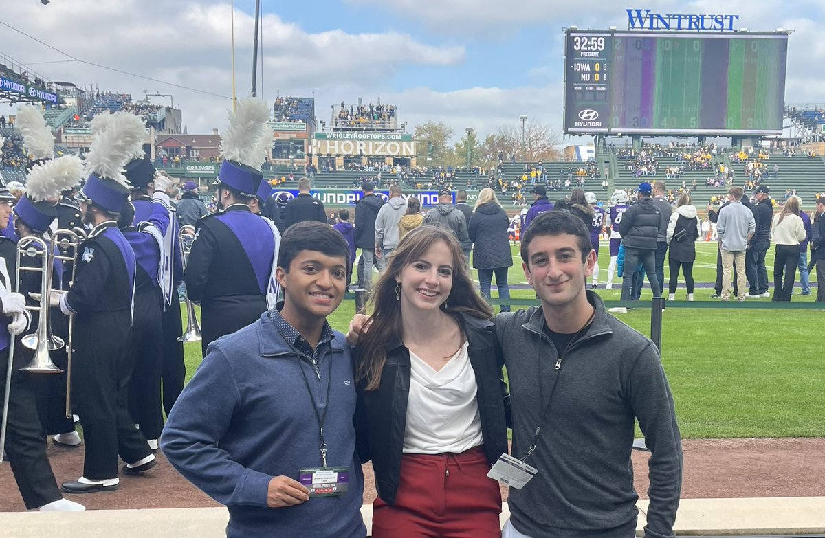 Okay, now they’re really Chicago’s Big Ten team🏙️ Here at Wrigley with <a href="/aayushyagarwal7/">Aayushya Agarwal</a> and <a href="/Jakeepste1n/">Jake Epstein</a> for <a href="/thedailynu/">The Daily Northwestern</a> <a href="/DailyNU_Sports/">Daily NU Sports</a>
