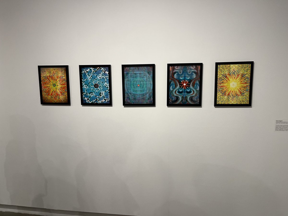 Tyler’s exhibit opened this weekend. So proud of him! He also co-wrote the description that was printed in the pamphlet for the entire student exhibit! ❤️🙌🏽🎉🙌🏽<a href="/tyler_gregoire/">Tyler Gregoire</a> <a href="/artisfun4u2/">Jody Simmons</a> <a href="/kristenlajeune1/">Kristen LaJeunesse Roach</a>