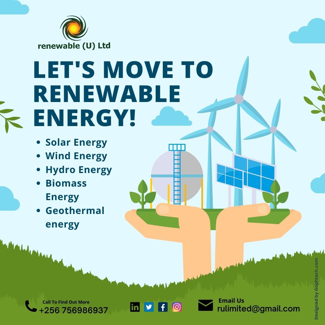 RenewableUganda's tweet photo. Let's Move to Renewable Energy
Every choice for green energy is a step towards a cleaner, greener world.

Contact: +256756986937
Email: rulimited@gmail.com

#renewableenergy #renewable #renewables #renewablenergy #renewableresource #renewablepower #renewableresources https://t.co/vKY35uOLOY