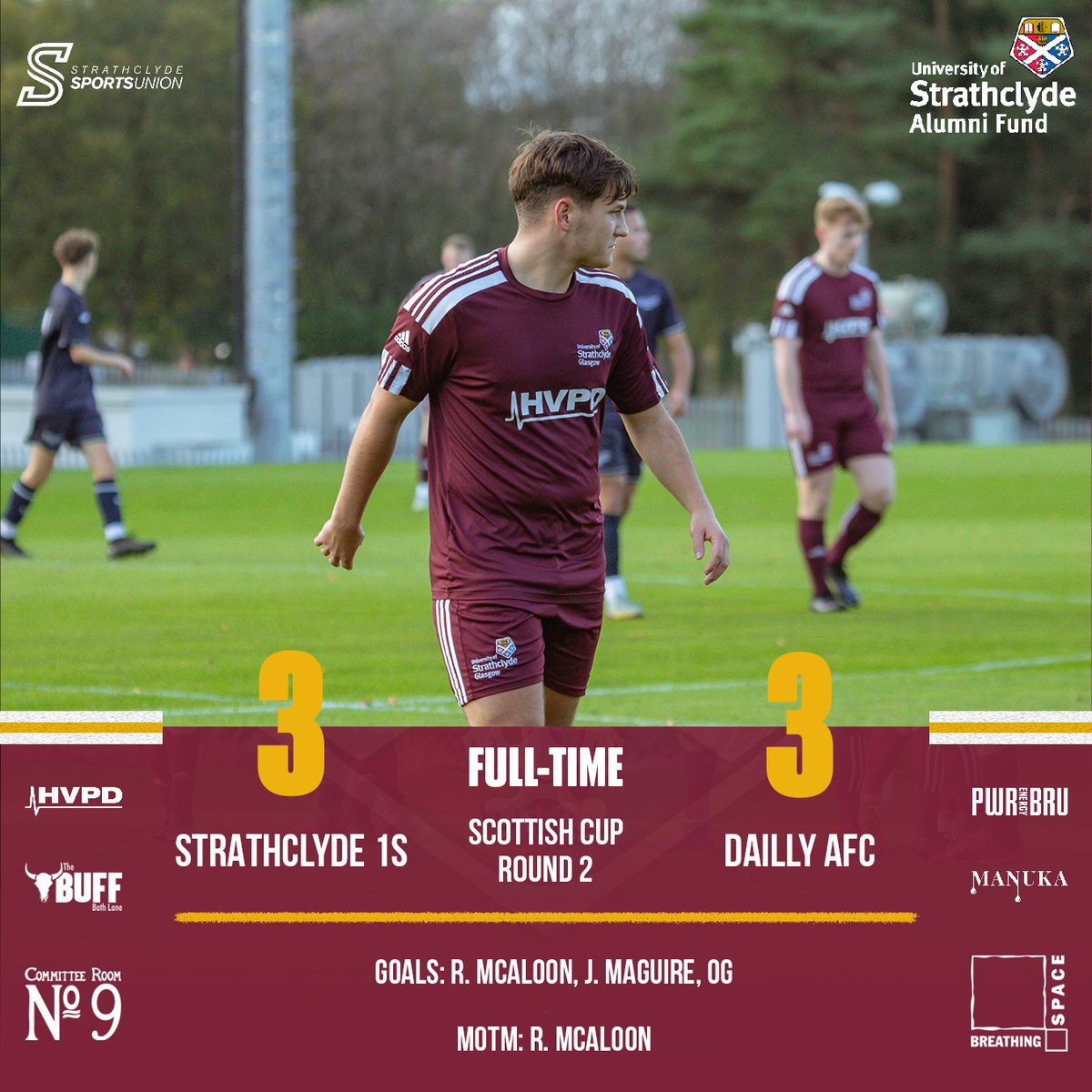 Final Score:
Strathclyde 1s 3 - 3 Dailly AFC