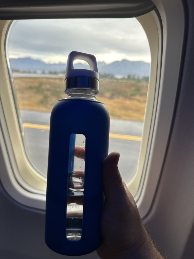 Enjoying tasty Ketchikan water on the <a href="/AlaskaAir/">Alaska Airlines</a> #MilkRun #FillBeforeYouFly