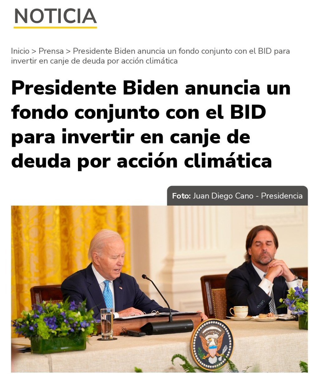 FisicoImpuro's tweet photo. Cuando Petro propuso en la ONU cambio de deuda por acciones climáticas aquí la prensa, la derecha y los tibios se burlaron. Hoy es una realidad: Biden anuncia la creación de un fondo para el canje de deuda por acción climática

Petro teniendo la razón! No importa cuando leas esto https://t.co/md88YZMnPQ