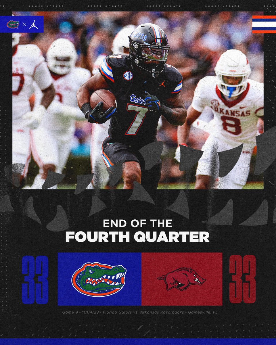GatorsFB's tweet image. We're headed to OT.