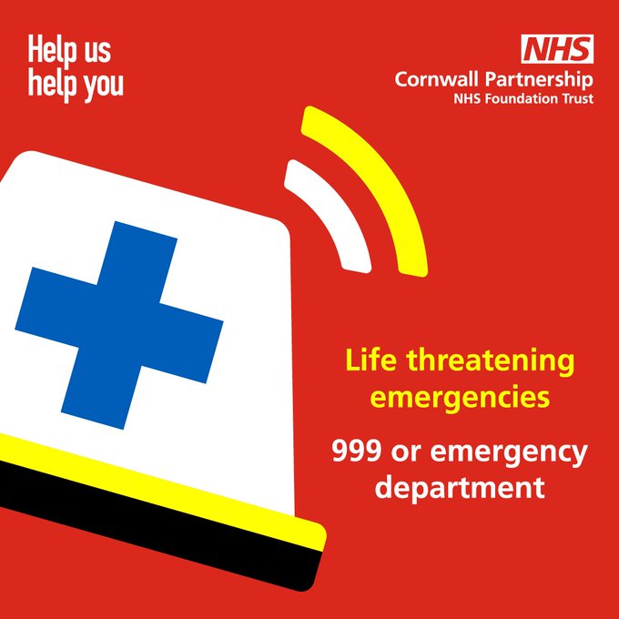 Save yourself a journey. If you go to the emergency department with something that's not serious or life-threatening, we may send you elsewhere. 

Not sure which service you need? Use NHS online or call 111 for expert advice.