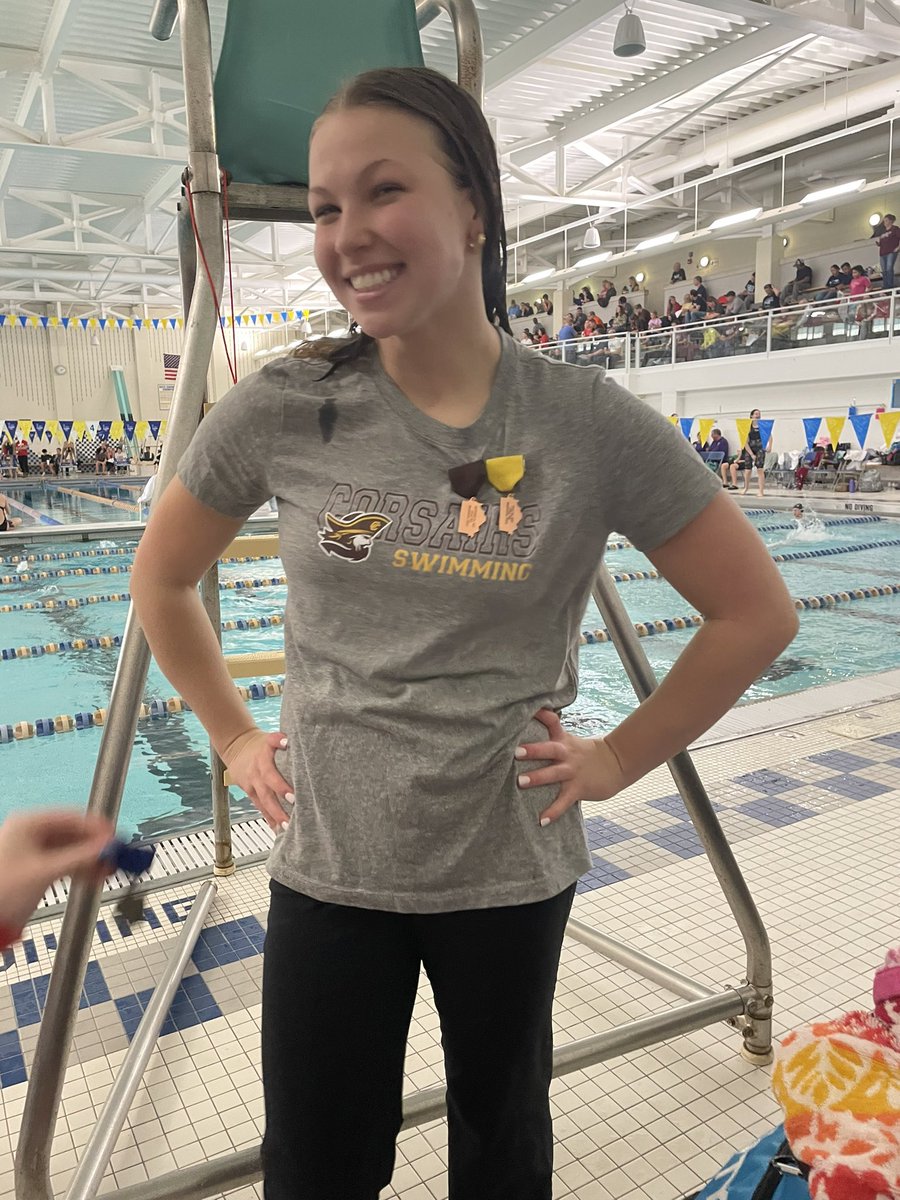 DocHal_Chem's tweet image. Congratulations Gracie for her 4th place  finish in 200 Free and 6th place finish in the 100 Fly!