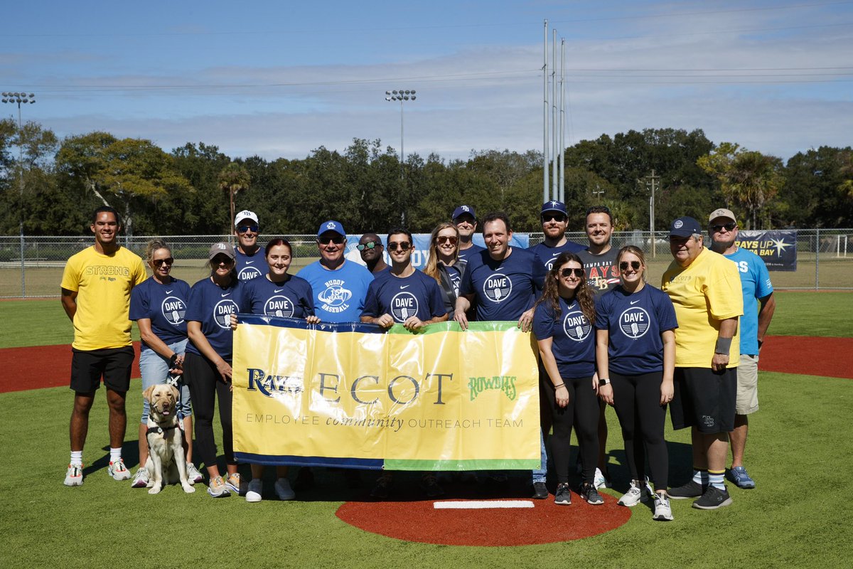 neilsolondz's tweet photo. We had a wonderful day honoring @davewills34 at @buddy_baseball.  Dave was the ultimate connector of people, so it was great to connect @Raysbaseball employees with those involved in this incredible program. 
I know he was smiling today as he did each time he was at this field. https://t.co/sQ9UxDaFaY