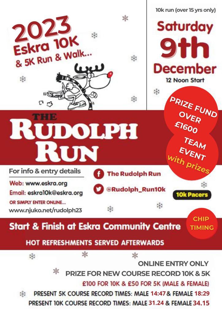 Rudolph &amp; Friends are doing laps of Knockmany 🦌 🌳 training for the Big Day  9th December!! Sign up now ⬇️⬇️🎅🏻

njuko.net/rudolph23

<a href="/MidUlsterAC/">Mid Ulster Athletic Club</a> <a href="/AthleticsNI/">Athletics NI</a> <a href="/RoadRunnersAC/">Road Runners A.C.</a> <a href="/nbharriers/">North Belfast Harriers AC</a> <a href="/FergalsInsights/">Fergal O'Donnell</a> <a href="/AStriders/">Annadale Striders</a> <a href="/saintpetersac/">St. Peter's Athletic Club Lurgan</a> <a href="/InsideTrack7/">Malcolm McC ☘️🏴󠁧󠁢󠁳󠁣󠁴󠁿🇪🇺🏃🏻‍➡️</a> <a href="/greencastle5/">Greencastle5</a> <a href="/we_are_tyrone/">WeAreTyrone</a>