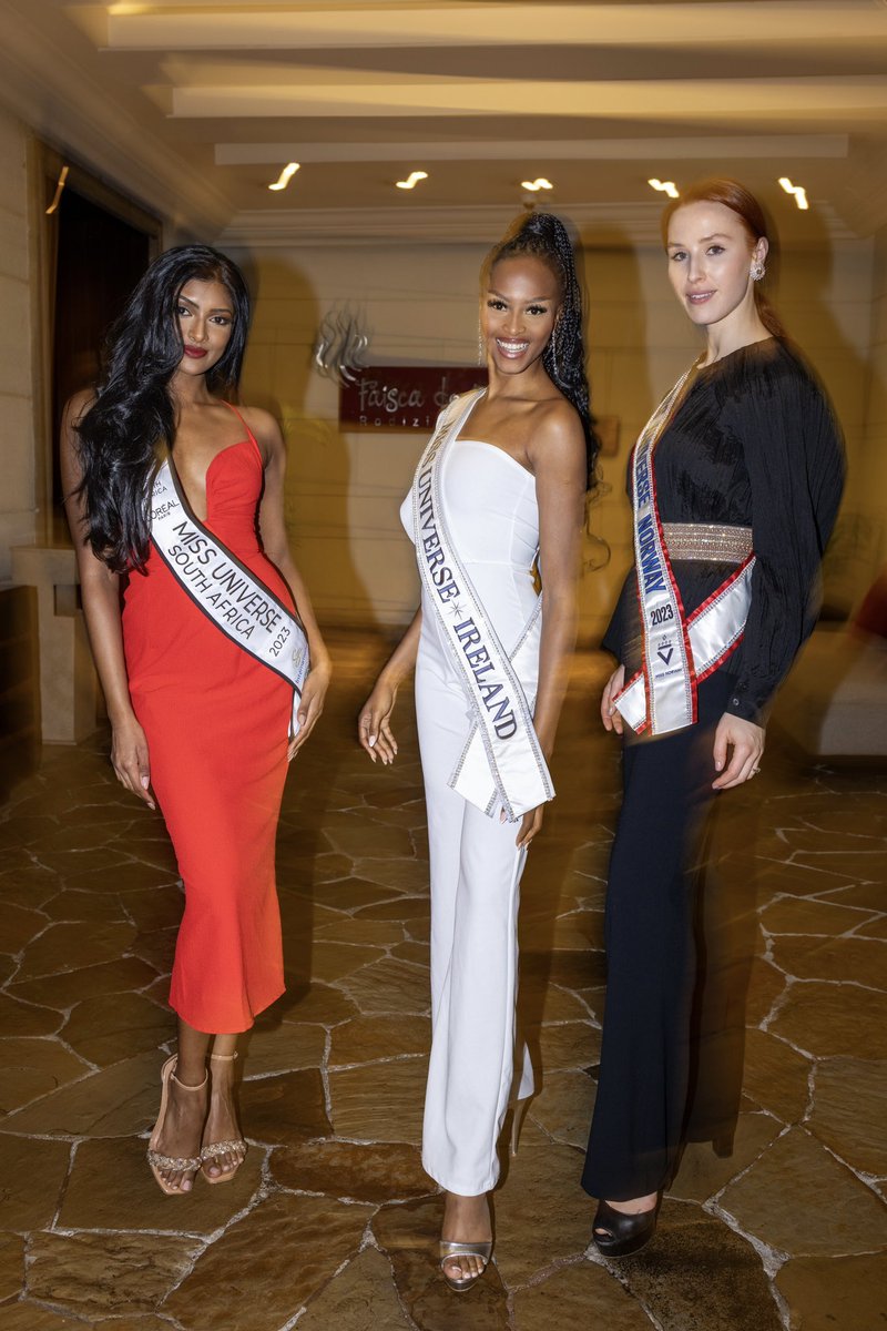 Looks being served at last nights @MissUniverse dinner with Bryoni Govender, Aishah Akorede and Julie Tollefsen 👑✨ 

#missuniverse2023 #bryonigovender #southafrica