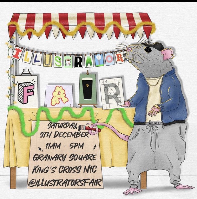 This flyer advertising #IllustratorsFair has been created by @the_teflon_dan
The judges need help to decide who will win. Like and comment on your favourites. Designs will be posted daily. The winner will be announced on the 1st Dec to begin our month long illustrators’ festival.