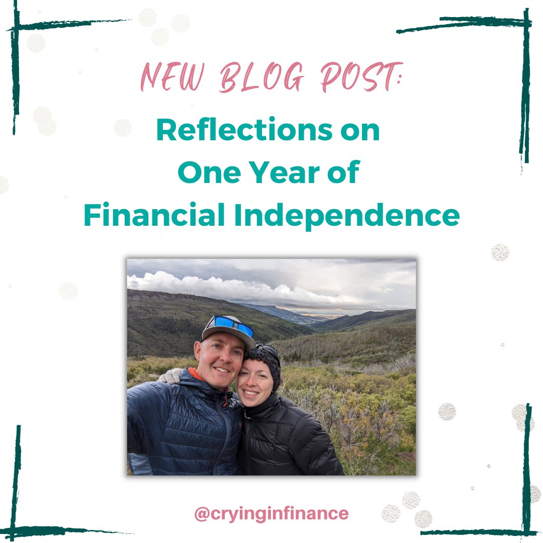 CryingInFinance's tweet image. On the blog: Reflections on One Year of Financial Independence

#firemovement #personalfinance #finance #firecommunity