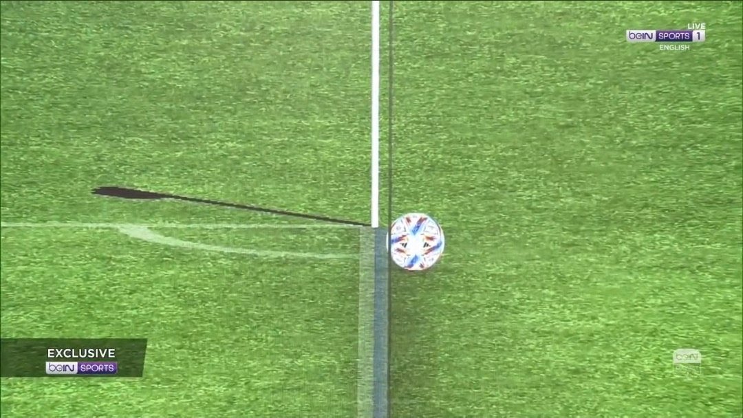 🚨🚨| BeiN Sports' technology reveals that the ball did not go past the line for Newcastle's goal.
