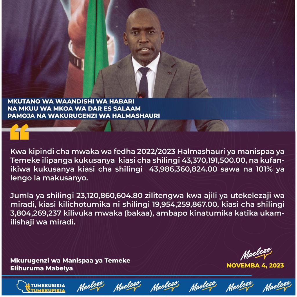 #TimekusikiaTumekufikia
<a href="/SuluhuSamia/">Samia Suluhu</a> <a href="/dr_mpango/">Dr. Philip Isdor Mpango</a> <a href="/KassimMajaliwa_/">Kassim Majaliwa Majaliwa</a> <a href="/ikulumawasliano/">ikulu_Tanzania</a> <a href="/TZMsemajiMkuu/">Msemaji Mkuu wa Serikali</a> <a href="/ortamisemitz/">OFISI YA RAIS TAMISEMI</a> <a href="/mchengerwa_m/">Mohamed Mchengerwa</a> <a href="/KevnFlip/">Hon.Kevin Mhidze</a> @