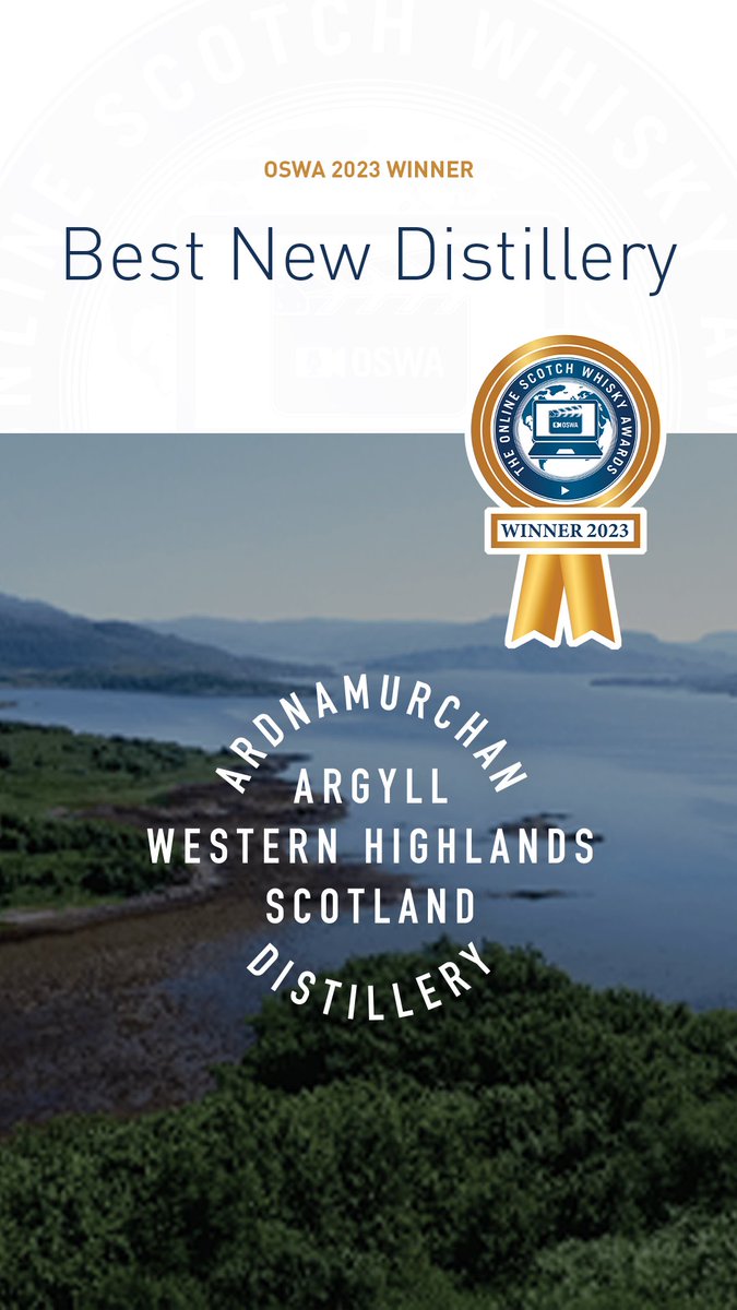 OnlineScotchWA's tweet photo. #2023OSWA winner for Best New Distillery @Distillery1826 https://t.co/dDw4RWRZsY