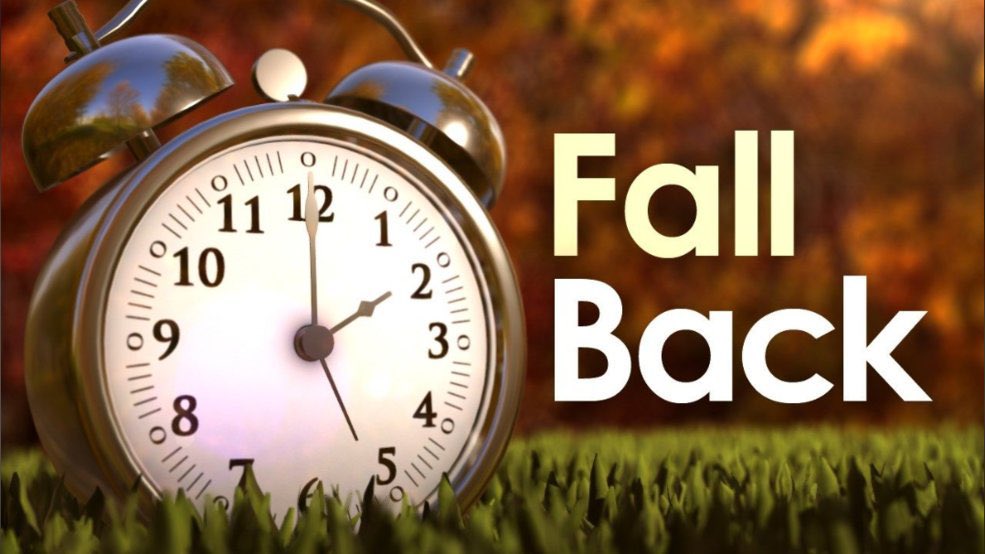 Turn your clocks back 1 hour tonight -- Daylight Saving Time ends tomorrow at 2AM!