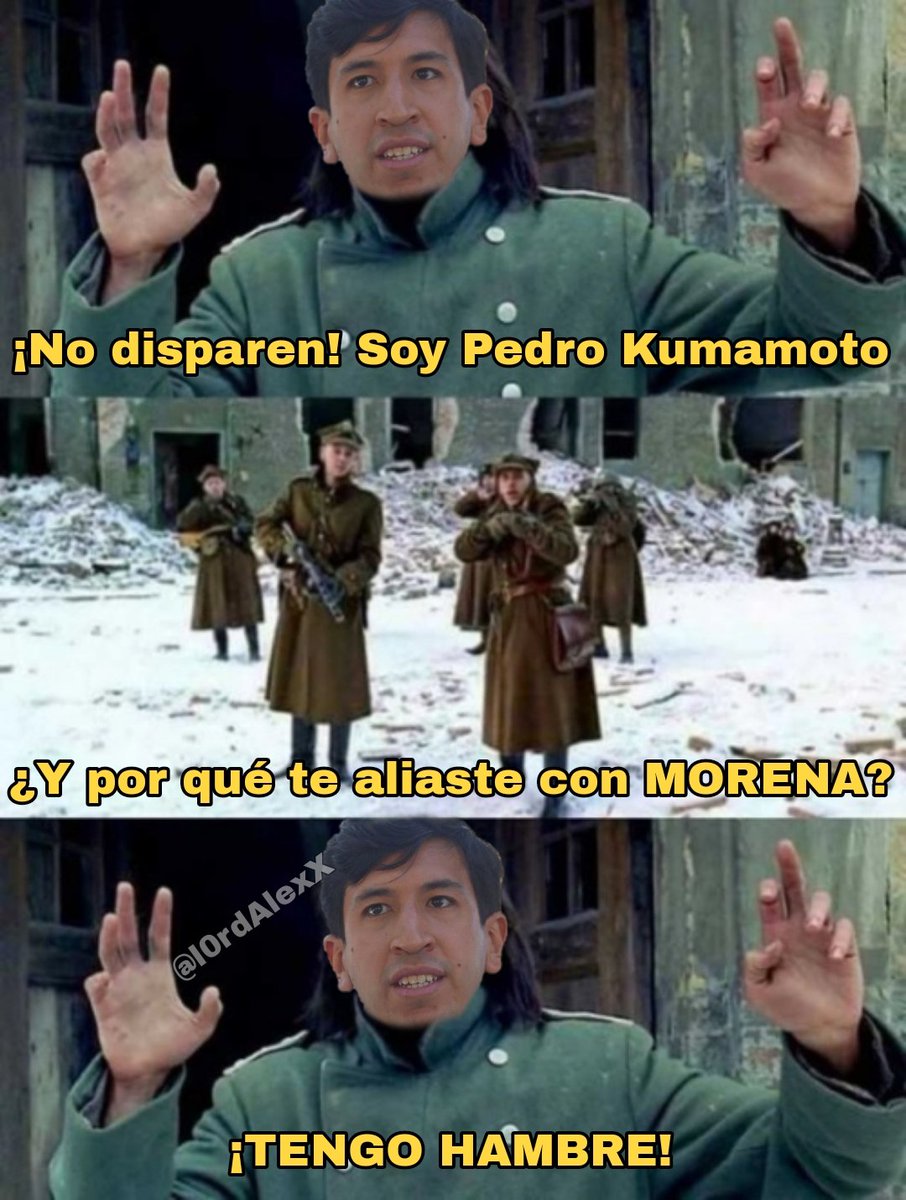 l0rdAlexX's tweet photo. Le hice este meme al vendido de Pedro Kumamoto, aprovechando que es tendencia. https://t.co/IbNjSbZUUl