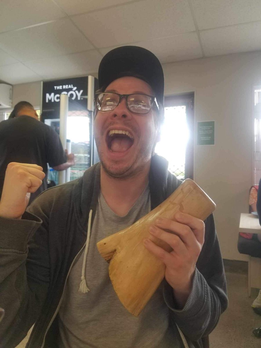 slaydragonpod's tweet photo. When you find the immunity log at your local cafe!

#survivoruk @bbcsurvivor https://t.co/5dPwLO5vAy