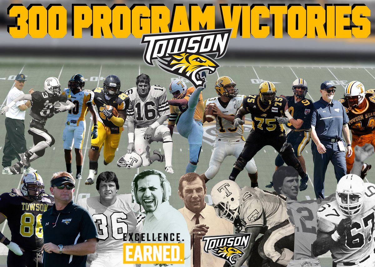 Towson Football on X: Today was our 300th program victory. #GohTigers  t.cotKl3wayftl  X