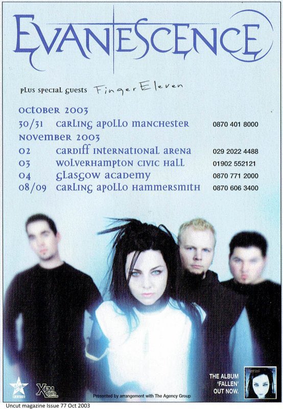 EvanescenceOG's tweet photo. 20 yrs ago today I saw @evanescence live for the first time. My ticket was £16. I was 17 &amp; had the best night of my life. I still remember so much about it. I’m so glad to still love Ev as much now as I did then &amp; that their music has continued to be such a huge part of my life https://t.co/R7PrYQsoLi