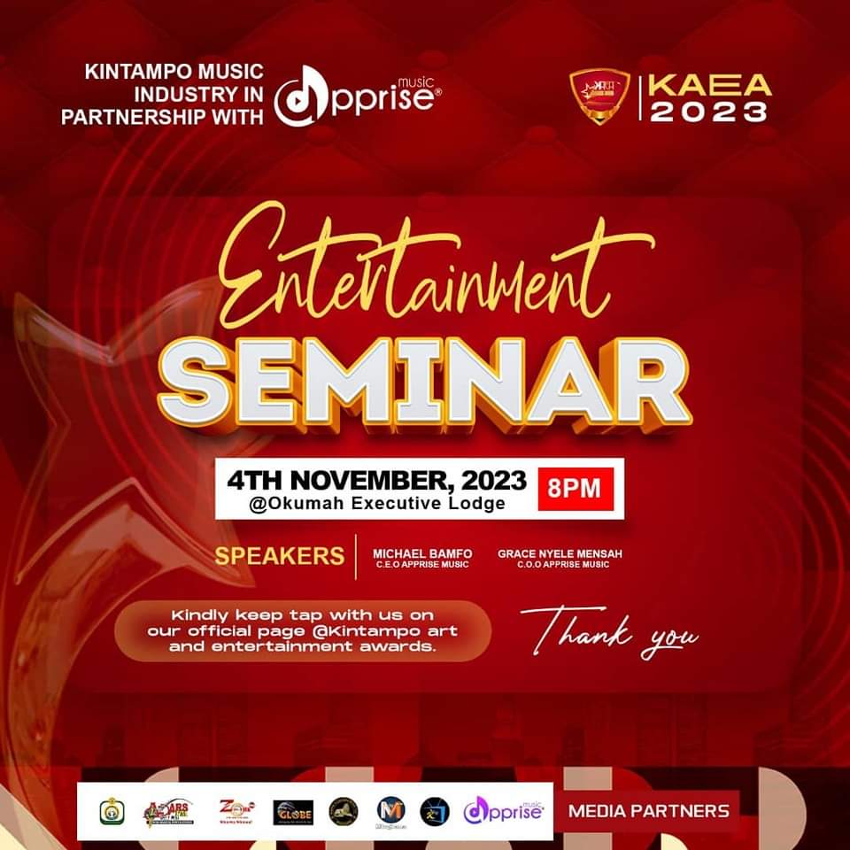 Apprisemusic's tweet photo. Warm greetings from Kintampo in the Bono East Region of Ghana. Apprisemusic honours invitation by the Kintampo Arts and Entertainment Awards. We're super excited to help shape and uplift young musical artists in the region.
@AppriseMusic #music #Ghana #BonoRegion #Kintampo https://t.co/dULdmuYFc9