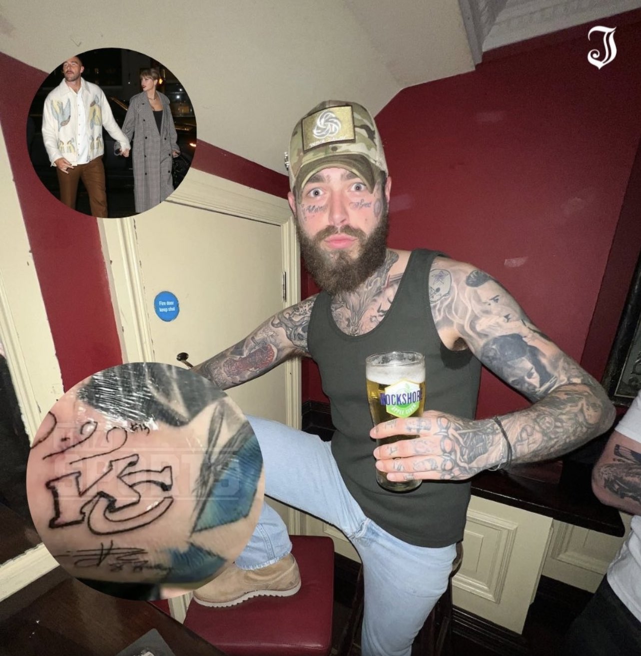 The Kingdom on X: “Post Malone had to get a Chiefs tattoo after 
