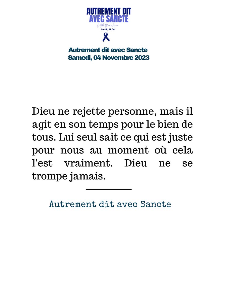 #ADAS #LeMaîtreEnABesoin #DieuNousAime #DesseinDeDieu