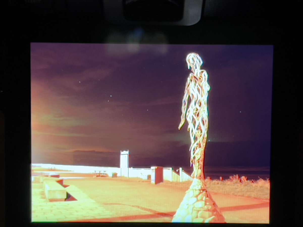 Aurora just about spotted through the clouds here in Laytown.