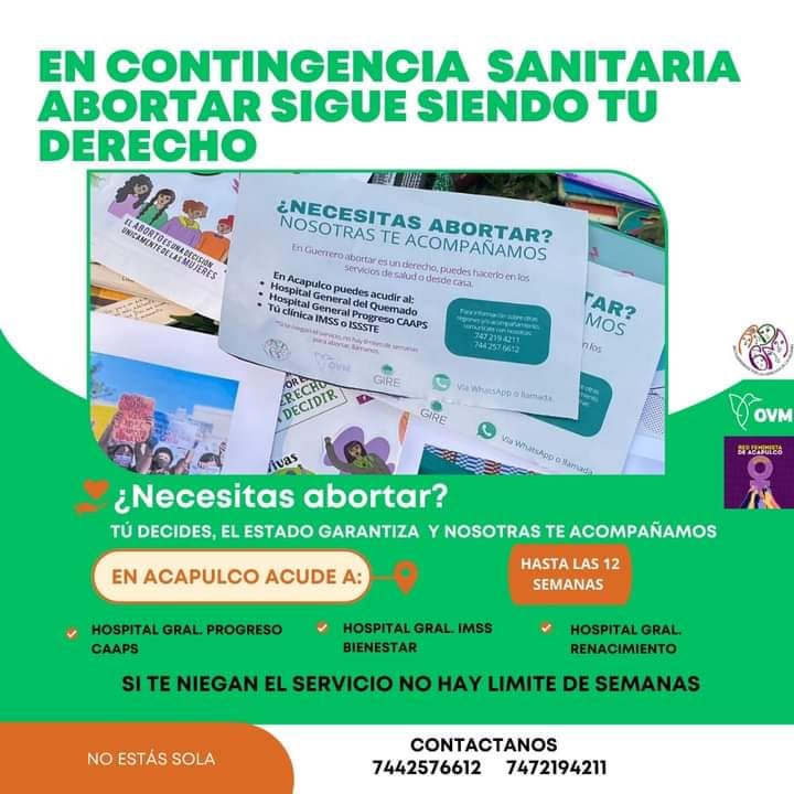 Debido a la contigencia sanitaria que nos dejo #Otis  las necesidades son múltiples, queremos recordarte que acceder a un aborto legal,  seguro y #GRATUITO sigue siendo tu derecho. 💚  Seguimos acompañándote 💚
#TuDecides
#AbortoLegalYSeguro
<a href="/OvmGuerrero/">OVM Guerrero</a>