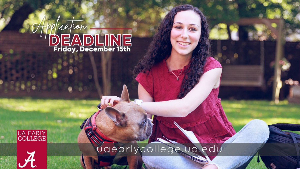 UAEarlyCollege's tweet photo. Our next application deadline is just over a month away! Apply on our website today and start earning college credit in high school- https://t.co/jOVjglivDl https://t.co/arJKnclobM