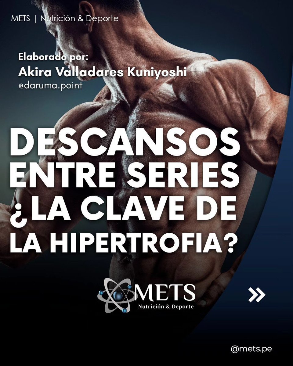 mets_pe's tweet photo. DESCANSOS ENTRE SERIES: ¿LA CLAVE DE LA HIPERTROFIA?

👌¿Cuánto tiempo sueles descansar entre series? 
Te leo 👊

👇Más info 👇
https://t.co/3EKdUuqDwj https://t.co/P6Z3thNKpd