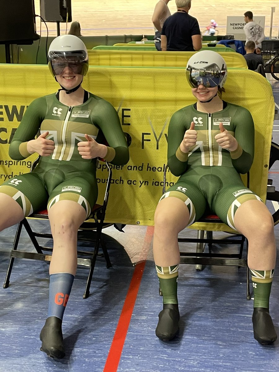 <a href="/HHFMLtd/">Heron House Financial Management Ltd</a> All smiles ahead of the second race in the bronze women’s sprint event! 

#CymruVeloTrackCup
