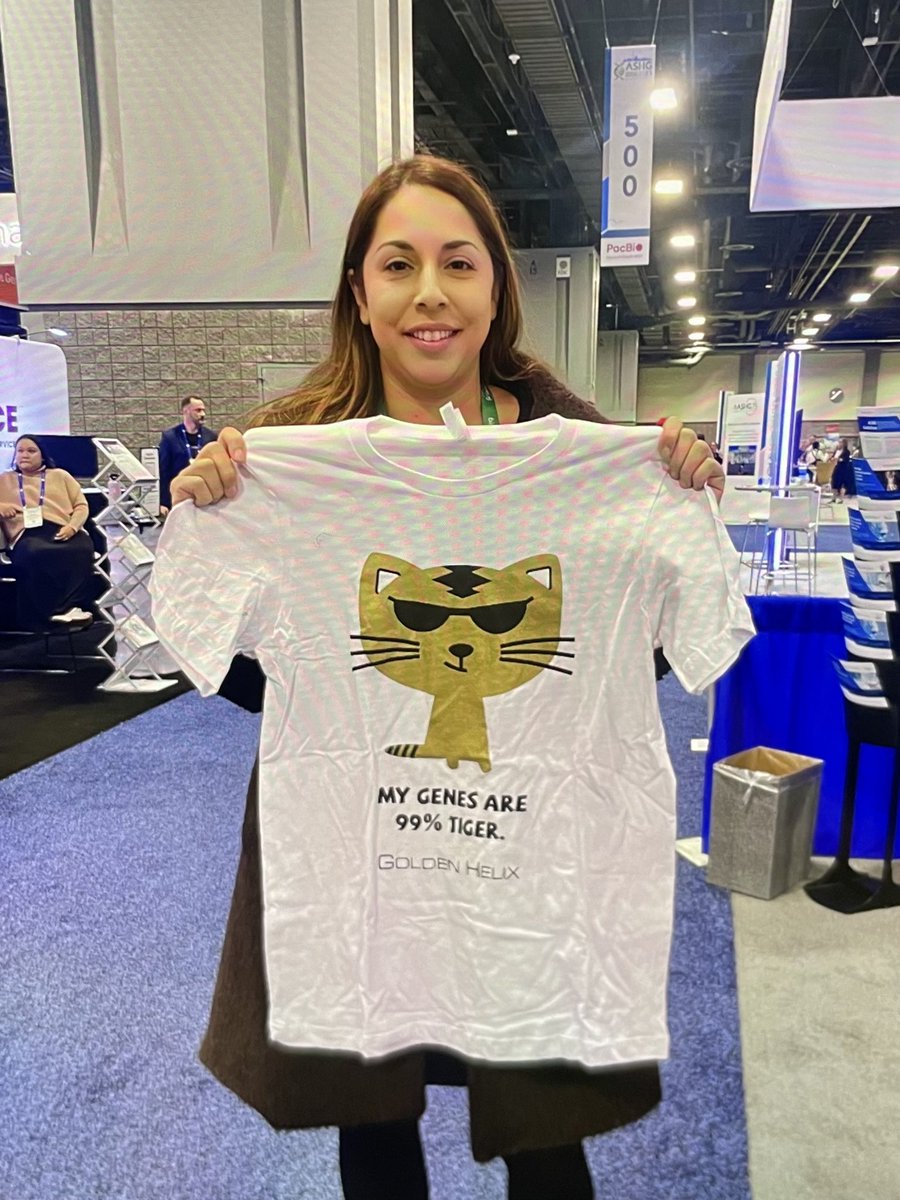 Had a great demo from Nathan @GoldenHelixInc - can’t wait to try the demo #GoldenHelix and really love my Golden Helix t-shirt at #ASHG2024