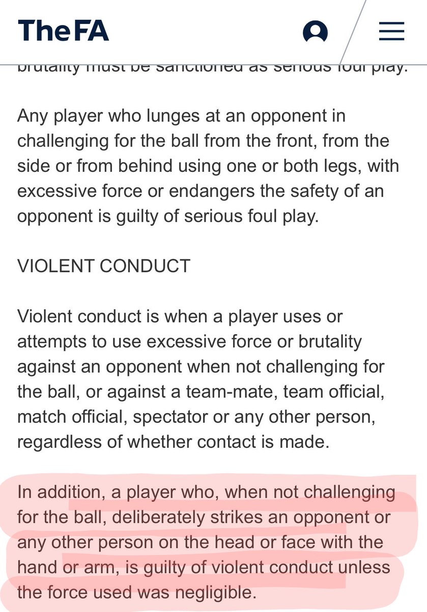 Just to be totally clear; VAR reviewed Bruno's assault on Jorginho & said that it was a forearm, not an elbow. That's irrelevant, so they've openly admitted that they saw violent conduct & decided not to act on it. Incompetence or corruption, you decide, but @FA_PGMOL must act.