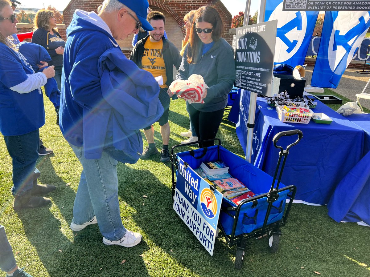 tstahle15's tweet image. BYU 🤝 WVU

Collecting books for children at today’s Cougs Care event in Morgantown, WV. The books will benefit the WVU Nursery School and the local United Way. @WestVirginiaU @BYU