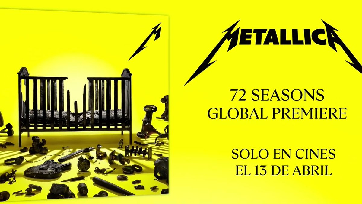 #UnDíaComoHoy exactamente hace un año, se realizaba en salas de cine de todo el mundo el ¨Listening Party¨ de 72 Seasons, donde la banda introducía cada canción presentada con un video. #Metallica