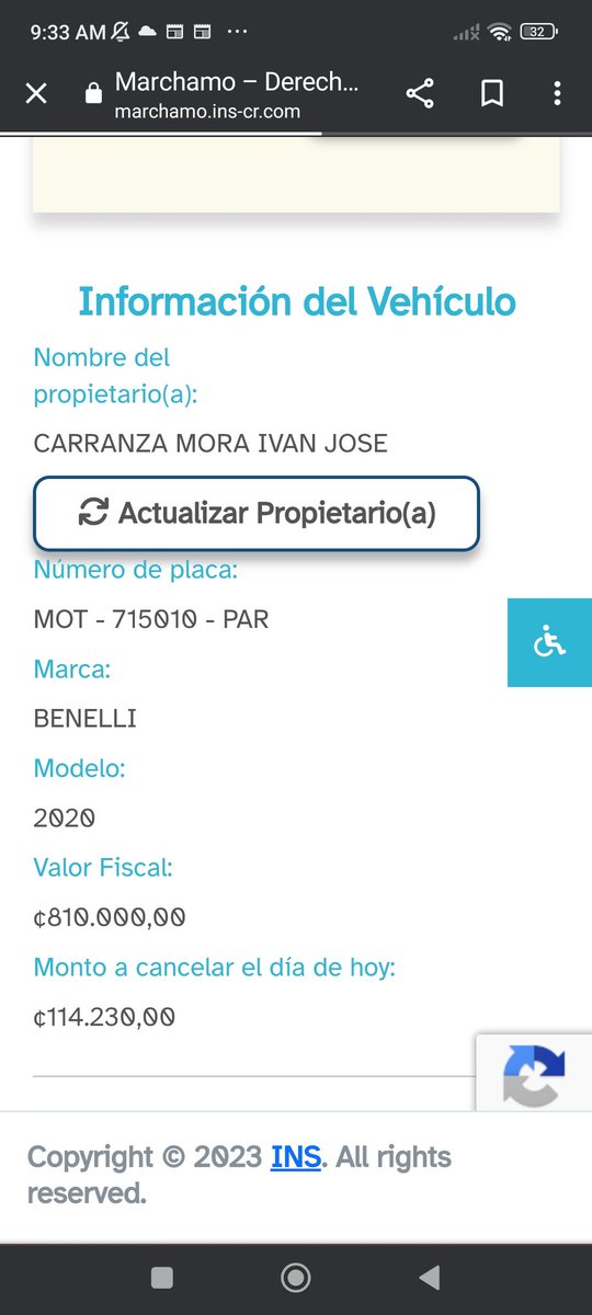 Ivan46160500's tweet photo. @elifeinzaig Y a esto como lo llamamos, mi moto en 2020 recién comprada, valor fiscal de ¢720 mil, tres años después sube mágicamente a ¢810 mil y por supuesto tengo que pagar más dinero de marchamo.

Es una vergüenza ver cómo nos roban. https://t.co/tzqDHcYoik