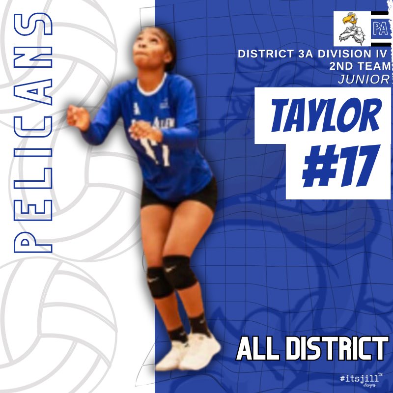 Congratulations Taylor Sazion!!! Second Team All-District!!! #LadyPelsVolleyball💙🤍🏐 #GoPels💙🤍